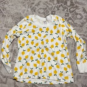 Hanna Andersson White Shirt with Yellow and Green Accents